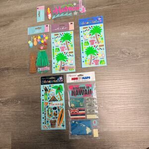 Lot of Beach Hawaii Travel Stickers Scrapbooking Craft Journaling NEW